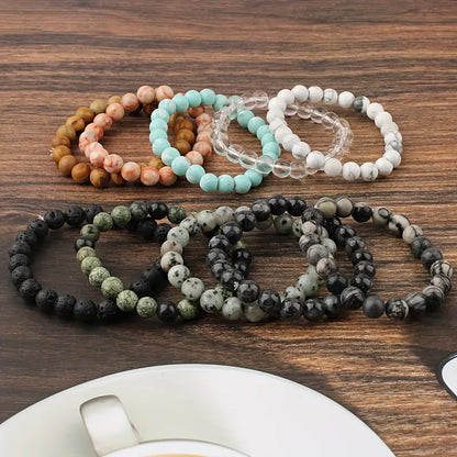 Pack of 10 Handcrafted Stone Bracelet ( unisex )