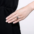 Adjustable Black Pearl ring - Zircon Jewellery Store