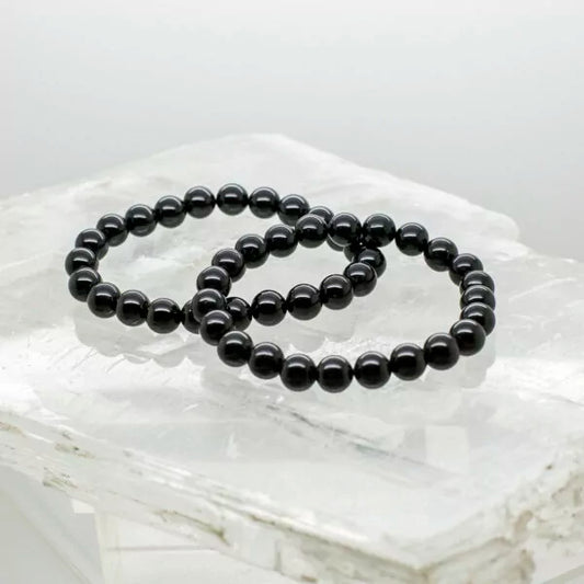 Pack 2 Handcrafted Stone Bracelet ( Black )